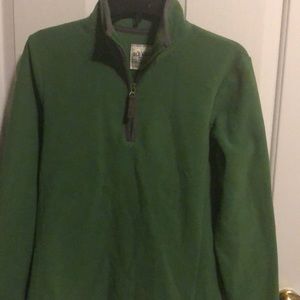 Old Navy Green Fleece Too with Gray Trim